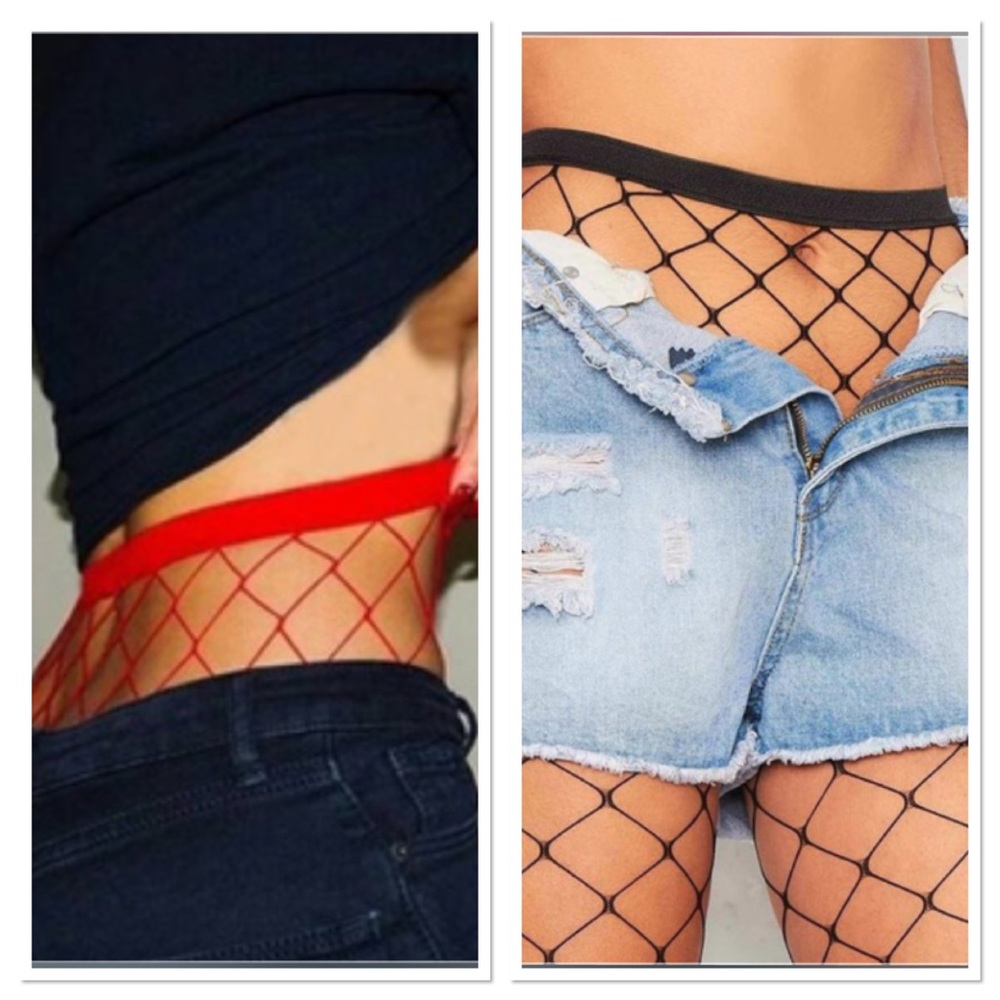 🖤 Awesome pair of sexy edgy fishnets in black white or red ❤️
